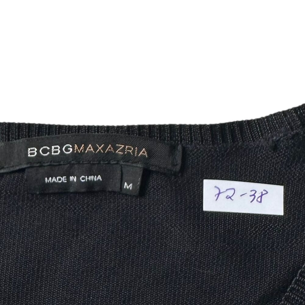 BCBG Maxazria Black Cardigan Sweater Women's Size Medium | 72-38 - Picture 2 of 5